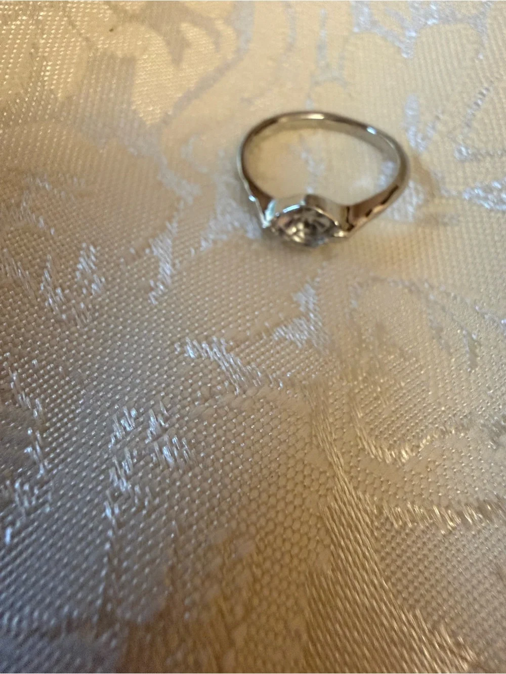 Gold Tone Rectangular Clear Crystal Cocktail Ring Adjustable Size 8 bundle of 2